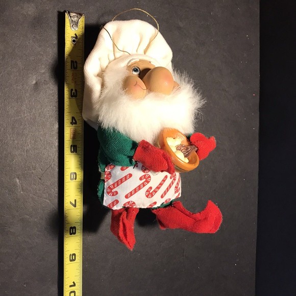 Vintage Santas Best Elf Santikins Ornament 7" Tall Posable Christmas Baker Gnome - Picture 7 of 7